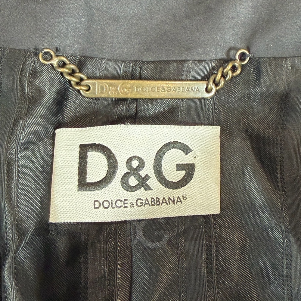 Dolce & Gabbana D&G Runway Wool Cotton Blend EU46 Gray Textured Teddy Jacket - Picture 4 of 12